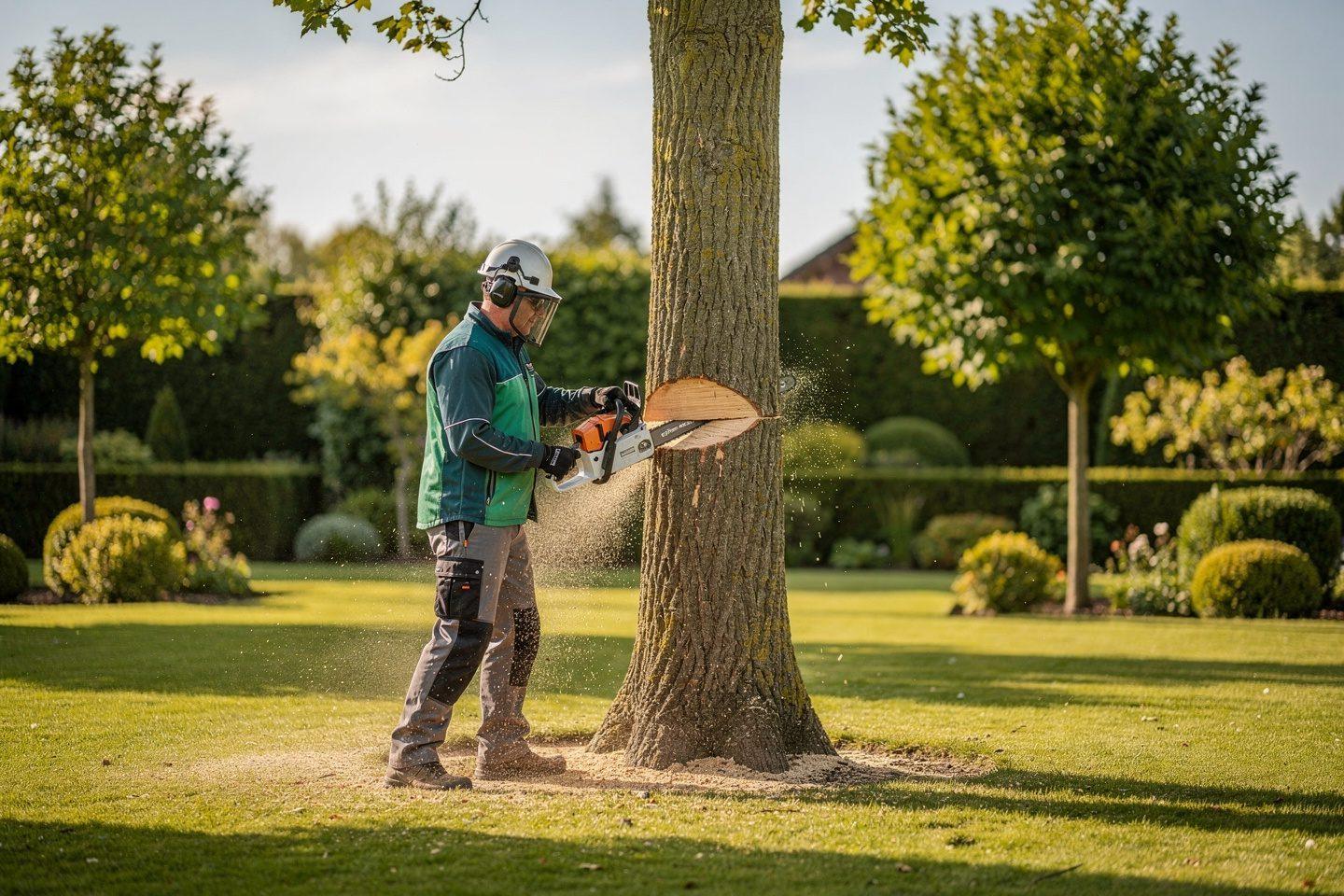 Baumfällung – Gartenneugestaltung, Gartenpflege, Rollrasen – Galabau De Wit
